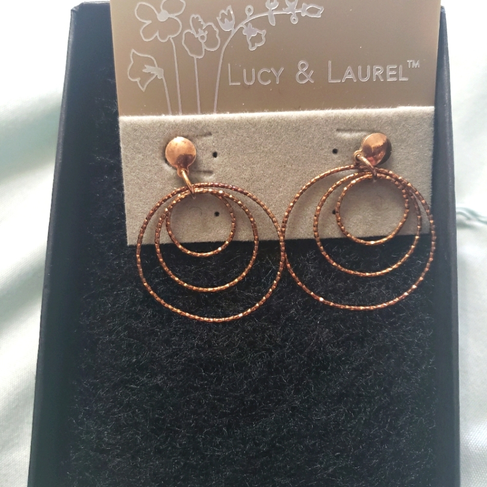 Earrings.nickel free.rose gold